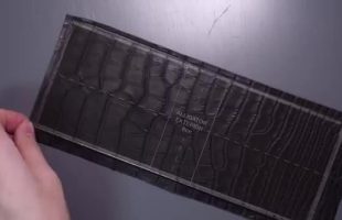 آموزش مراحل ساخت کیف پول  با چرم تمساح